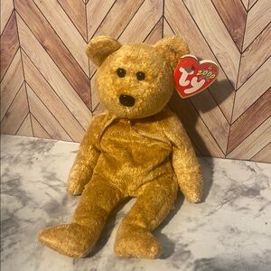 2000 edition Cashew Ty Brown Teddy Bear Plush Toy